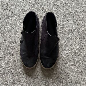 Ecco Women's Black Suede Slip-On Casual Shoes